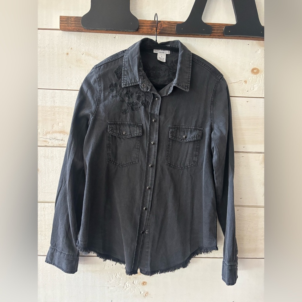 For The Republic Charcoal Denim Shirt